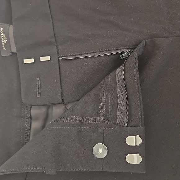 🖤 Ann Taylor Signature Black Ankle Dress Pants Size 4 Tailored Work - Picture 6 of 16